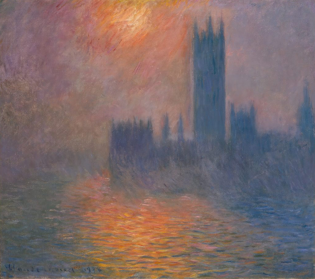 Claude Monet in London (1899-1901) Fog, the Thames and the Houses of Parliament